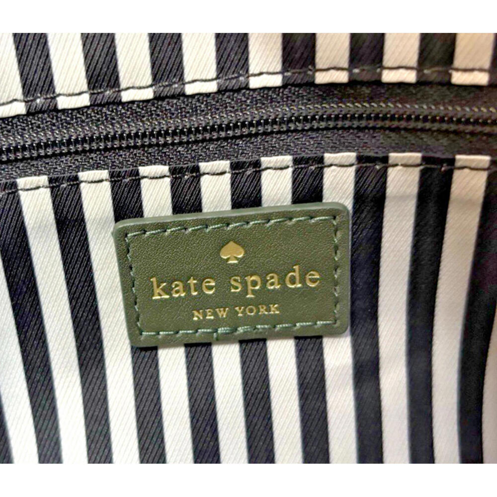 Kate Spade Gr/Bk Hudson Street Blake Cruiser Convertible Satchel Purse Bag EUC - Picture 6 of 6